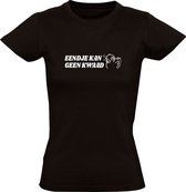 Eendje kan geen kwaad | Dames T-shirt | Zwart | Feest | Borrel | Fuif | Zuipen | Bier | Wijn | Badeend