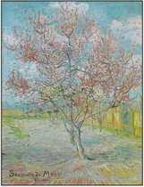 Akoestisch schilderij - EASYphoto  - Small: 60 x 79 cm - 50 mm  -  Vincent van Gogh - De roze perzikboom - Akoestisch fotopaneel - Akoestisch wandpaneel - Geluidsabsorberend - Esth