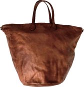 Hommard leren Light Brown Hold All Bag, Echt leer, Real leather, Made in Italy, Leren Shopping Bag, Grote leren Tas