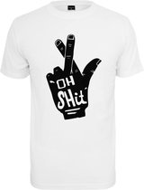 Mister Tee - Oh Shit Heren T-shirt - S - Wit