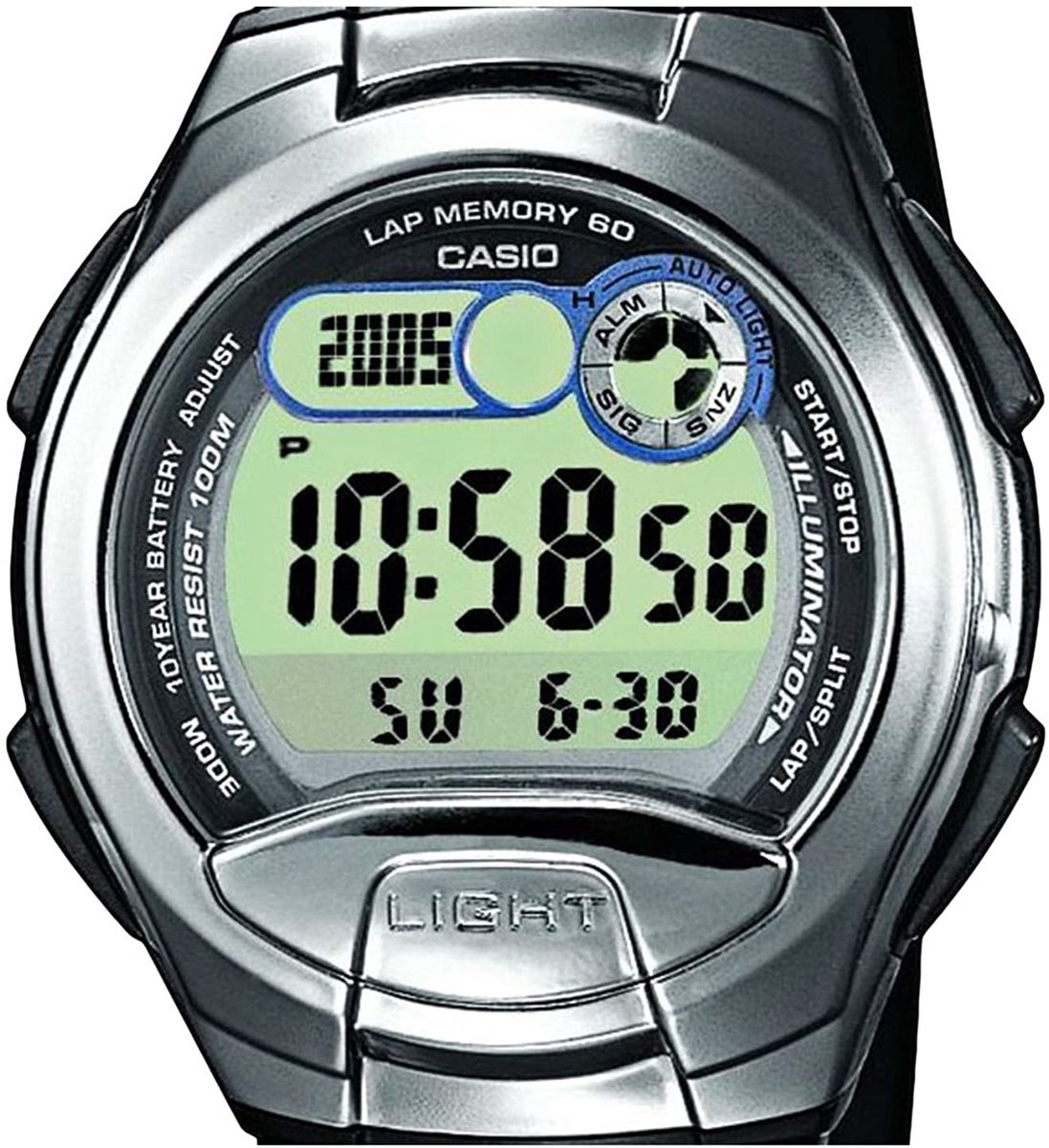 Casio collection W752V-8A met velcro band