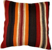 Echt Vintage Kelim kussenhoes-40x40-Handgemaakt-authentiek