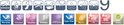 Icons voor productkenmerken: vlekbestendig, antibacterieel, kleurvast, antistatisch, geschikt voor allergische personen, Bfl-s1, zwaar huishoudelijk gebruik, zware contracttoepassing, veilige oplossing.
