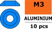 Revtec - Aluminium sluitring - voor M3 Laagbolkopschroeven - BD=10mm - Blauw - 10 st