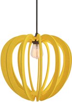 DECOBEL | DECO-VILT | Appel | Maat M | Hanglamp - E27 - Woonkamer - Eetkamer - Duurzaam - Petfles - Industrieel | Geel 05