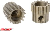 Team Corally - 48 DP Motortandwiel - Kort - Gehard staal - 15 Tanden - Motoras dia. 3.17mm