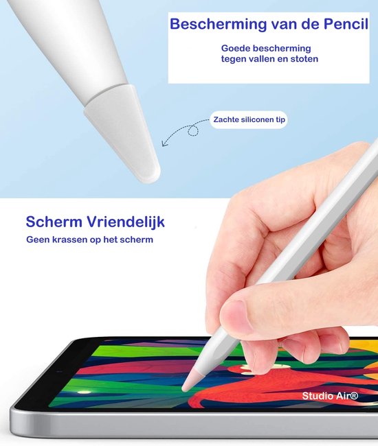 Studio Air® Pencil Tip Case voor Apple Pencil 1 en 2 - Lavendel Grijs