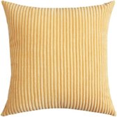 Kussenhoes 45x45 cm - Goud - Kussenhoesje - Kussen Hoes - Woonkamer - Decoratie - Bank - Corduroy