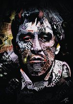 MOA - TONY MONTANA - 40x60 cm - Plexiglas - Premium Glass - Ophangen - Acrylaat Schilderijen - Foto op Glas - Exclusief - Home - Muurkunst