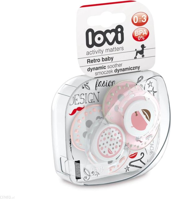 Difrax Lovi Dynamische Fopspeen 18 Maanden (2st) | Day & Night