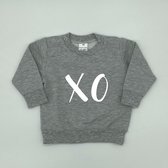 Baby Sweater - XO - kleur grijs - maat 56