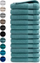 Bol.com Seashell Hotel Handdoek - 12 stuks - Denim Blue - 50x100cm aanbieding