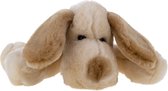 Pluchen hondje 30cm - kleur beige - Vaco - Superzacht en hoge kwaliteit.
