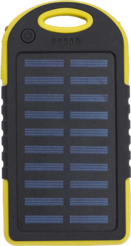 Solar Powerbank - 5000mAh - Oplader op zonne-energie - USB Type A - Solar Charger - Geel, Groen of Blauw - Solar Panel - Solar Generator - Solar Oplader - Solar Powerbank Outdoor - Zonnepaneel