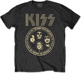 Kiss Heren Tshirt -L- Band Circle Zwart