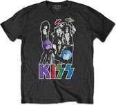 Kiss - Umbrellas Heren T-shirt - S - Zwart