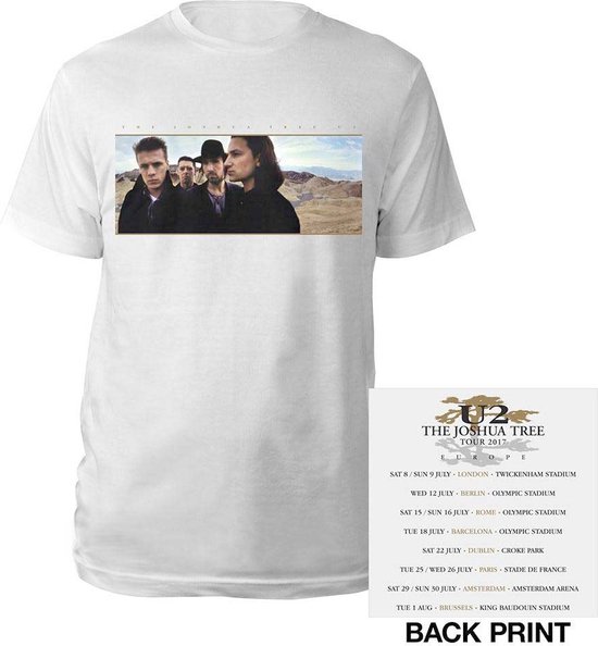 U2 - Joshua Tree Photo Heren T-shirt - XL - Wit