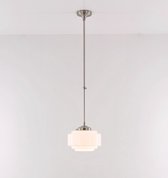 ArtDeco hanglamp opaalglas  ⌀ 30 - schoollamp  jaren 20 jaren 30