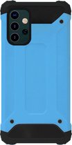 WLONS Rubber Kunststof Bumper Case Hoesje Geschikt voor Samsung Galaxy A32 (5G) - Blauw