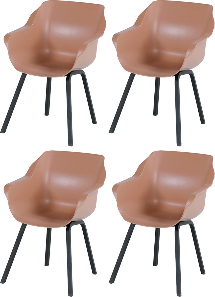 Set van 4 - Hartman Sophie Element dining armstoel - italian terra