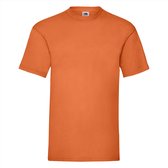 Fruit of the Loom T-shirt Valueweight, Oranje, Maat M ( 5 stuks onbedrukt)
