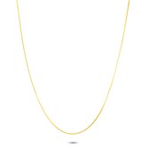 Twice As Nice Halsketting in 18kt verguld zilver, vierkante slangenketting  80 cm