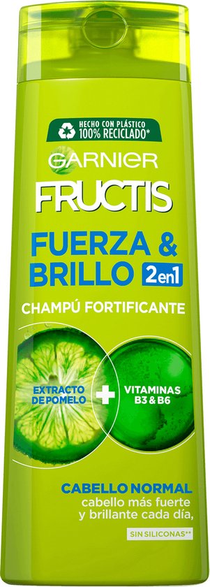 Garnier Fructis Fuerza & Brillo Shampoo – Für Kraft & Glanz, 1000 Ml