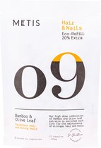Metis Hair & Nails 09 Refill- Natuurlijk haarmiddel met aminozuren, zink en biotine dat helpt bij zwakke nagels, haaruitval en futloos haar- 72 Capsules