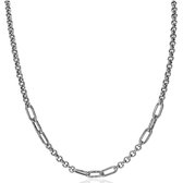 ZINZI zilveren ketting 45cm jasseron en ovale schakels 5,5mm breed ZIC2205