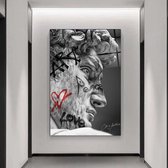 Wallyard - Glasschilderij David Sculpture - Wall art - Schilderij - 80x120 cm - Premium glass - Incl. muur bevestiging