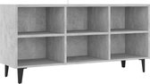 MEUBELEXPERT - Tv-meubel met metalen poten 103,5x30x50 cm betongrijs