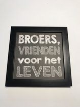 Tekstbord / Wandbord / Vrienden / Verjaardag / Cadeau / Woondecoratie / Zwart / Fotolijst