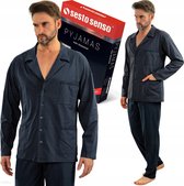 Sesto senso- pyjama- marineblauw- lang mouwen- 100 % katoen XXL