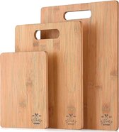 Buxibo - Duurzame Sterke Snijplank Set 3 Stuks - Bamboe Hout