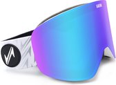 VAIN Slopester Skibril Mist - Magnetisch verwisselbare lenzen - Unisex - Matte Zwart - Blauw Spiegel Mirror REVO Lens + Opbergdoos