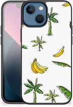 GSM Hoesje Geschikt voor iPhone13 mini Mobiel TPU Hardcase met Zwarte rand Banana Tree