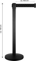 in-liner - afzetpaal - zwart staal - lint zwart 4,5 meter - 11 kg - 2 jaar garantie