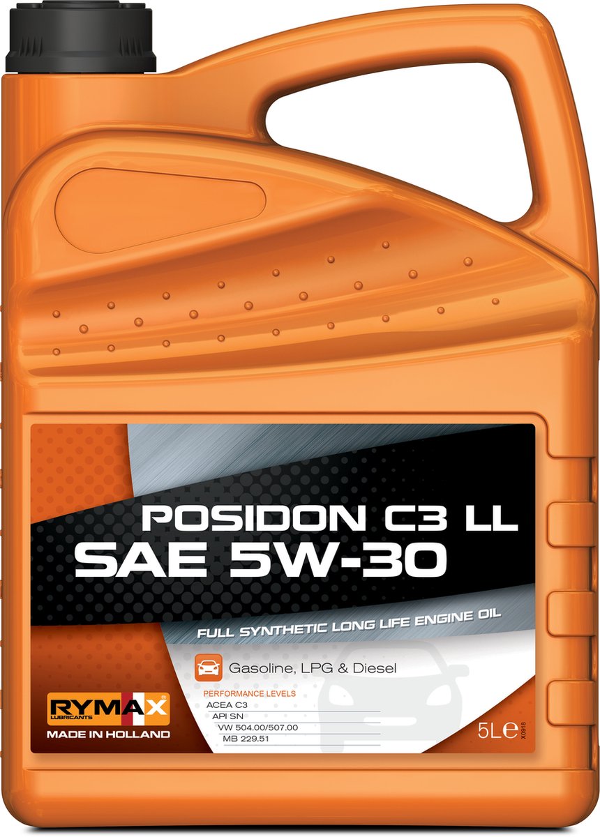 Rymax Posidon C3 LL SAE 5W-30 Motorolie - Long Life - Fully Synthetic 5liter