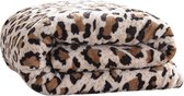 Parabool Fleece deken - Plaid Woondeken - Fleecedeken - 150x200cm - Panter
