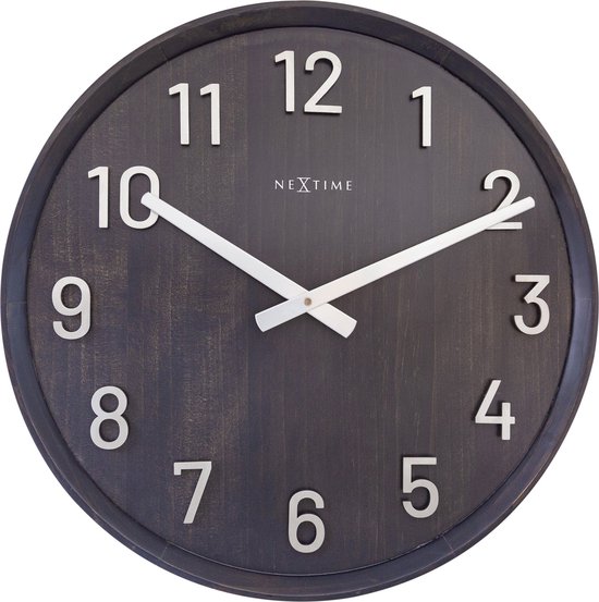 Stille Klok Nauwkeurig Houten Wandklok Met Messing Schaal - Stille Werking, Walnoot Hout, Voor Woonkamer Of Kantoor Wandklokken België