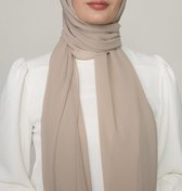 Hoofddoek Chiffon Beige – Hijab – Sjaal - Hoofddeksel– Islam – Moslima