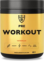 Rebuild Body Plan Pre-Workout - Per Scoop 400 mg Cafeïne - Haal Het Maximale Uit Je Trainingen - Poeder 300 gr - Watermeloen smaak