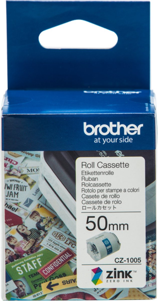 Brother CZ-1005 Wit op groen CZ labelprinter-tape