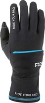 Luxe winter Handschoenen  - Handschoenen EN wanten in 1  - Waterdicht door Techshell - Nylon -  Fiets, wandel handschoenen/wanten combinatie - Dames en Heren - Zwart/Blauw - Maat X
