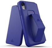 adidas Folio Grip Case TPU en kunstleer hoesje voor iPhone XR - blauw