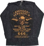 Avenged Sevenfold Longsleeve shirt -M- Seize The Day Zwart