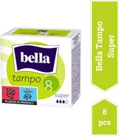 Bella Tampo Super, Tampons, zonder applicator, veilig touwtje, Hoogwaardige kwaliteit - 8 stucks