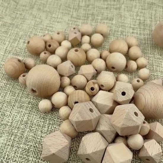 NUOBESTY 100 Stuks Grote Gele Houten Kralen Boho Decoratie Spacer Kralen Voor Sieraden
