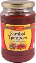 Flower Brand - Sambal Tjampoer - Een fris, milde sambal - per 4x 375g
