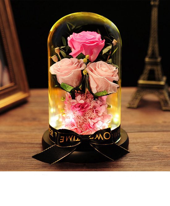 Fleurs éternelles Rose éternelle en Glas Décorations de Noël pour la maison  Roses... | bol.com
